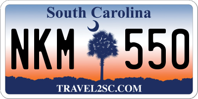 SC license plate NKM550