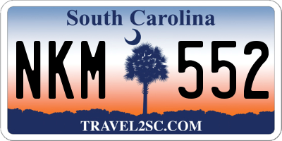 SC license plate NKM552