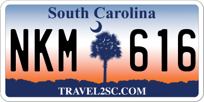 SC license plate NKM616
