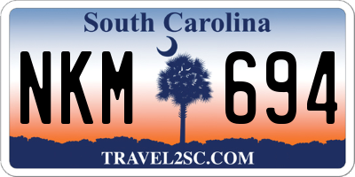SC license plate NKM694