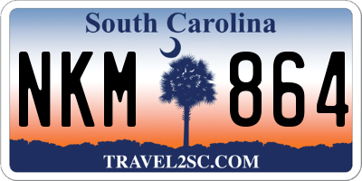 SC license plate NKM864