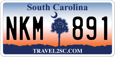 SC license plate NKM891