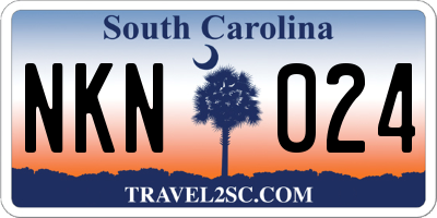 SC license plate NKN024