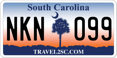 SC license plate NKN099