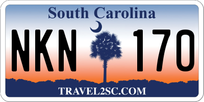 SC license plate NKN170