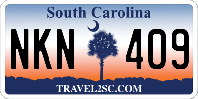 SC license plate NKN409
