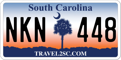 SC license plate NKN448