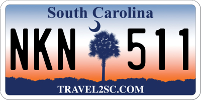 SC license plate NKN511