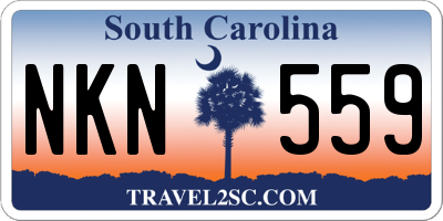 SC license plate NKN559