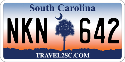 SC license plate NKN642