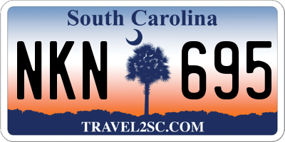 SC license plate NKN695