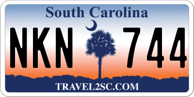 SC license plate NKN744
