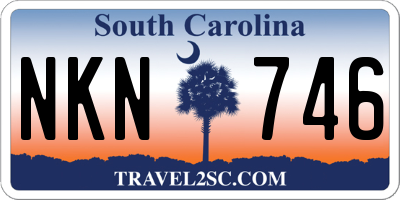 SC license plate NKN746