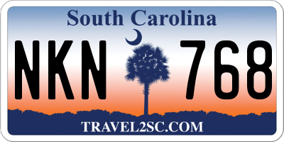 SC license plate NKN768
