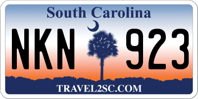 SC license plate NKN923