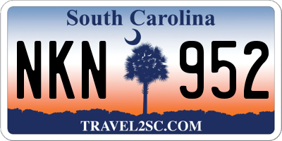 SC license plate NKN952