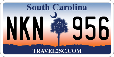 SC license plate NKN956