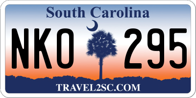 SC license plate NKO295