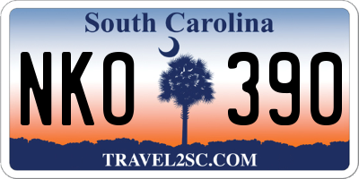 SC license plate NKO390