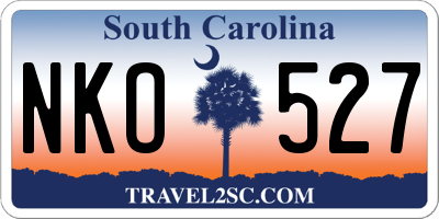 SC license plate NKO527