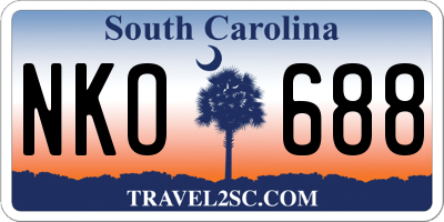 SC license plate NKO688