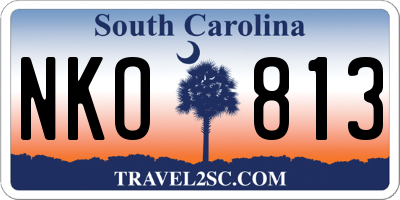 SC license plate NKO813