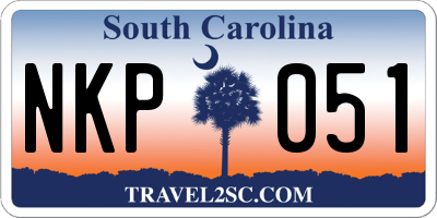 SC license plate NKP051