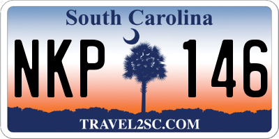 SC license plate NKP146