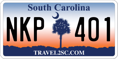 SC license plate NKP401