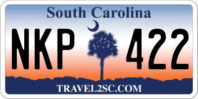 SC license plate NKP422