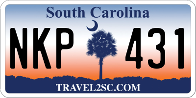 SC license plate NKP431