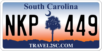 SC license plate NKP449