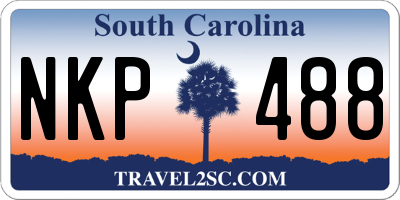 SC license plate NKP488