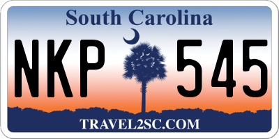 SC license plate NKP545