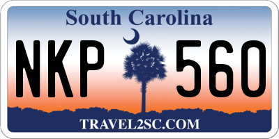 SC license plate NKP560