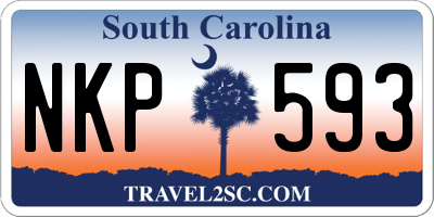 SC license plate NKP593