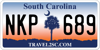 SC license plate NKP689