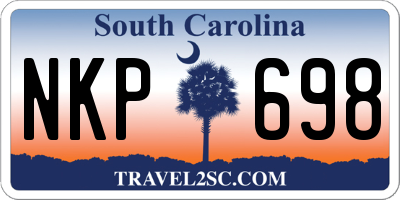 SC license plate NKP698