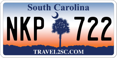 SC license plate NKP722