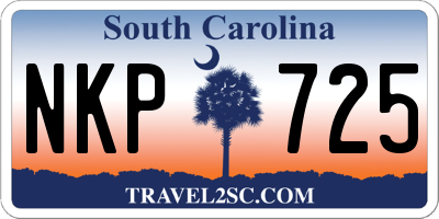 SC license plate NKP725