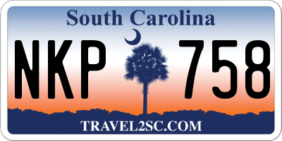 SC license plate NKP758