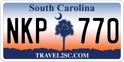SC license plate NKP770