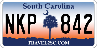 SC license plate NKP842