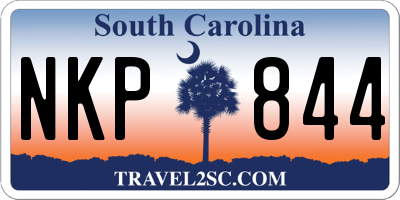 SC license plate NKP844