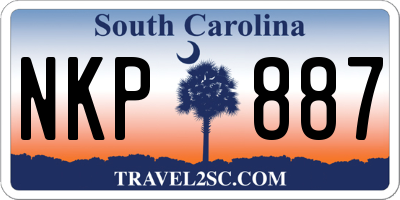 SC license plate NKP887