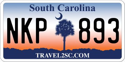 SC license plate NKP893
