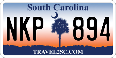 SC license plate NKP894