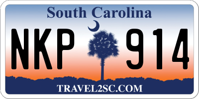 SC license plate NKP914