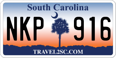 SC license plate NKP916