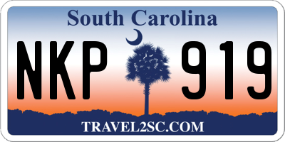 SC license plate NKP919